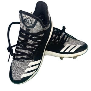 NEW Adidas Mens Icon4 Black White Carbon Metal Baseball Cleats F36439 US sz6 1/2